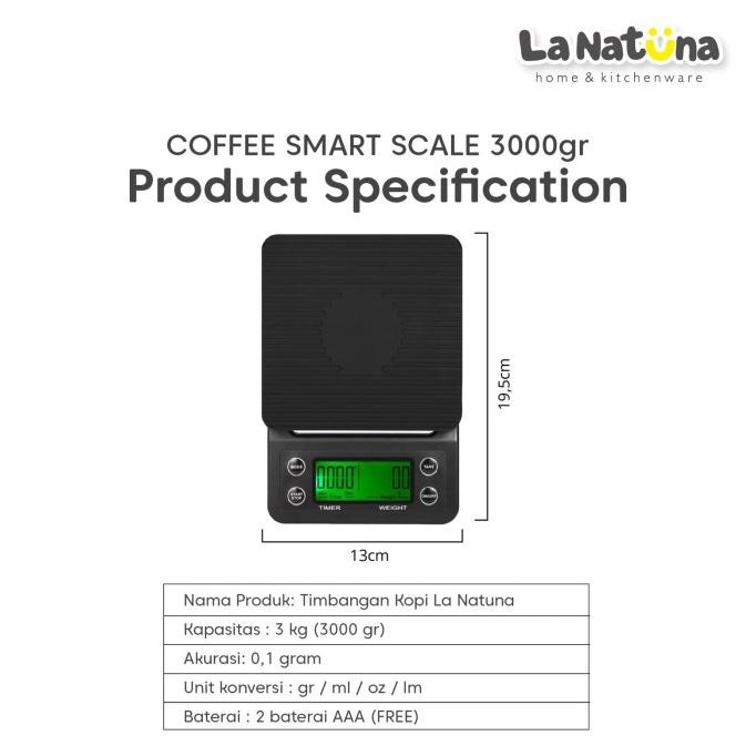 La Natuna Timbangan Kopi Mini Digital Scale 3KG 0,1 Akurat Timbangan [terbaik]