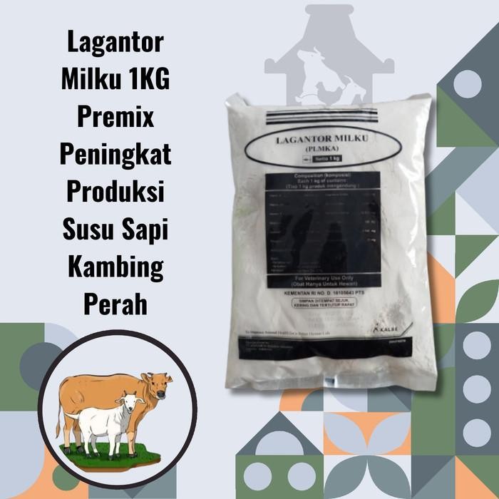 Lagantor Milku Mineral Premix Untuk Penggemukan Sapi Kambing Perah 1KG