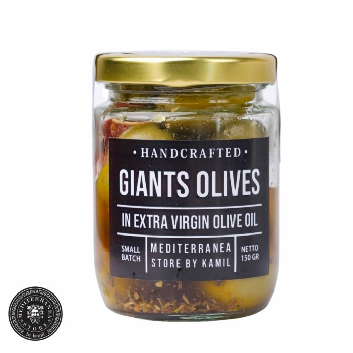 

Legend - Mediterranea Store Giants Green Olives Buah Olive Buah Zaitun 150 Gr