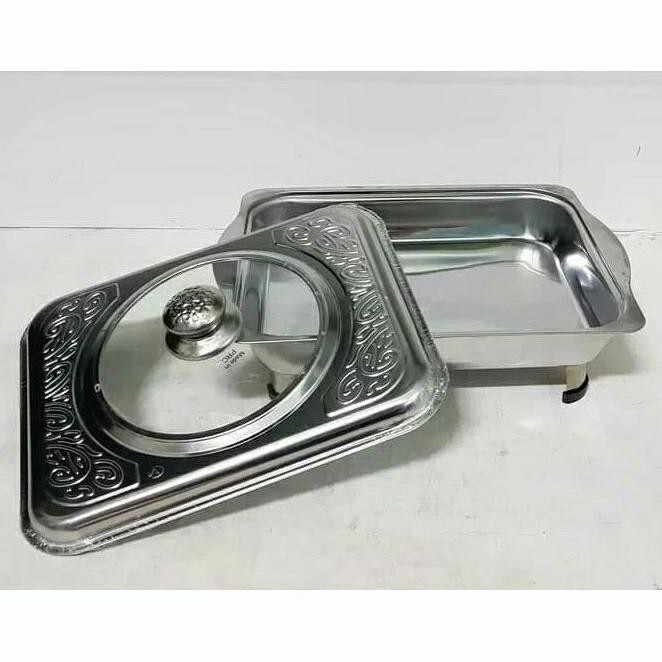 Prasmanan Set Stainless Wadah Saji Prasmanan Hajatan Food Warmer Original Dan Terpercaya