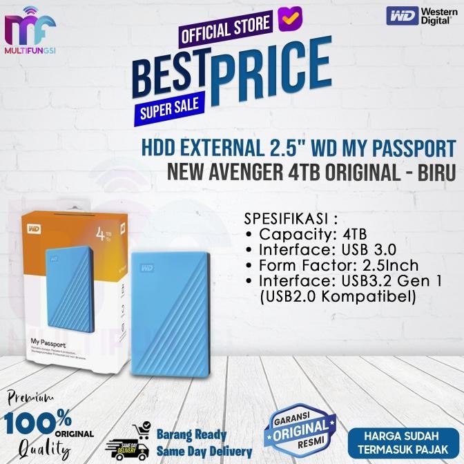 

HDD External 2.5" WD My Passport New Avenger 4TB