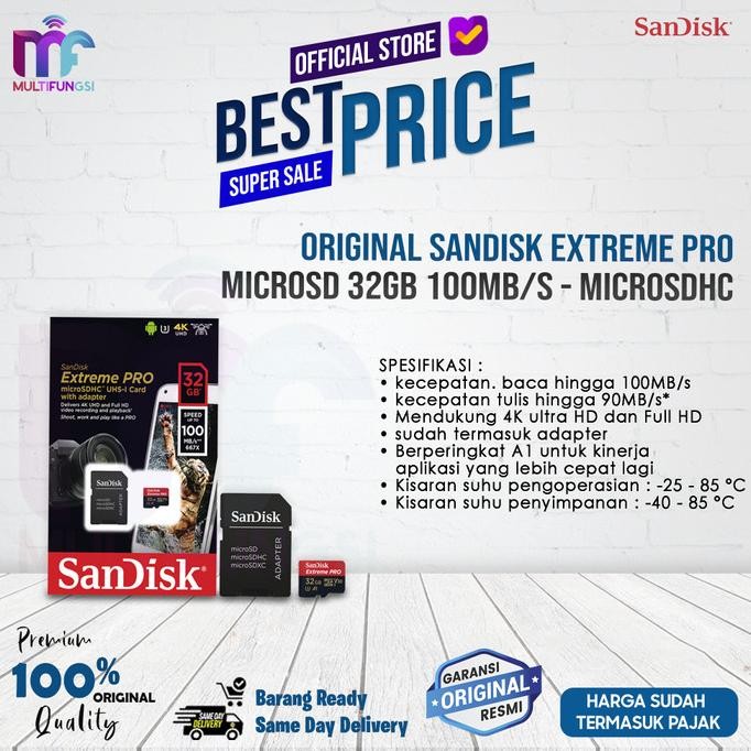 

ORIGINAL SANDISK EXTREME PRO MICROSD 32GB 100MB/S - 32 GB MICROSDHC