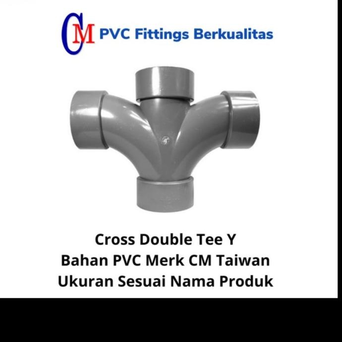 Ready Double Tee Way Y Cross Ty T Y 4" Inch Pvc D Cm Taiwan Pvc