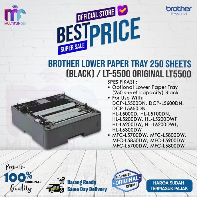 

Brother Lower Paper Tray 250 Sheets (Black) / LT-5500 Original LT5500