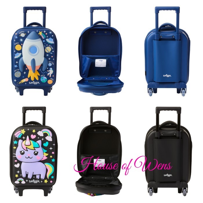 Smiggle Sky Hi Hardtop Trolley Bag Original - Tas Dorong Sekolah