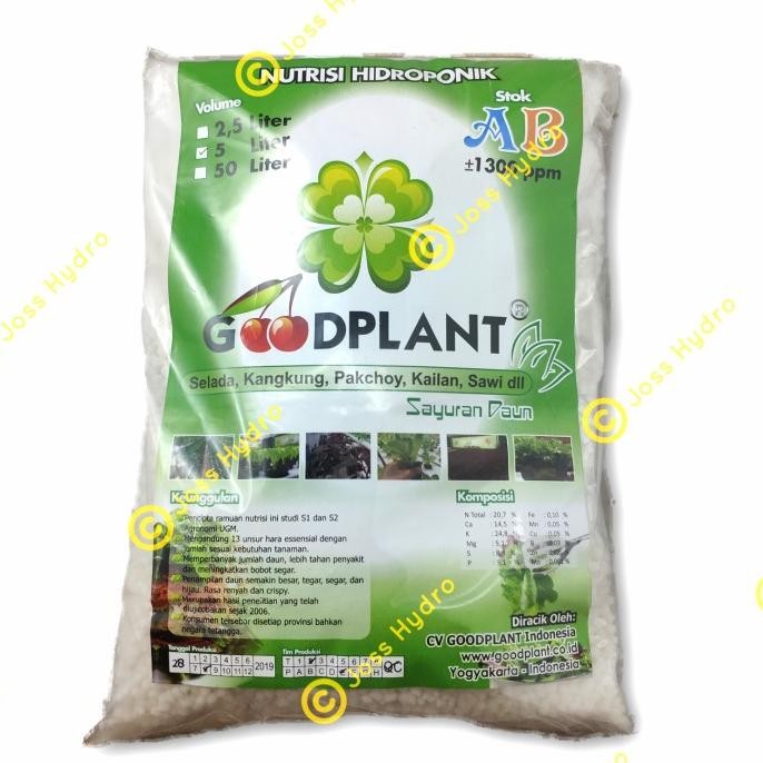 AB Mix ( ABMix ) Nutrisi Hidroponik Goodplant 50 liter