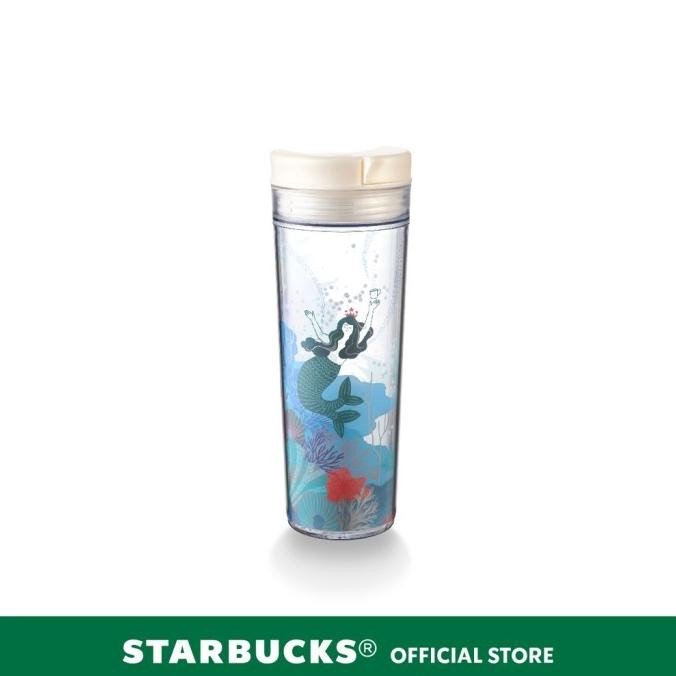 STARBUCKS TUMBLER 16OZ SIREN IN CORAL SEA S11135737 AUT22 (PLASTIC) BOTOL MINUM TUMBLER KANTOR DEWAS