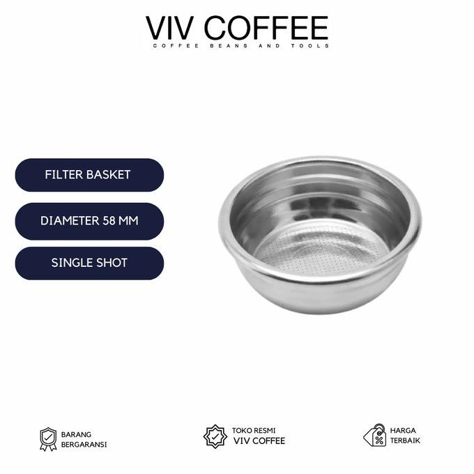 

Non Pressurized Filter Basket Portafilter Single Wall Stainless Steel 58 MM