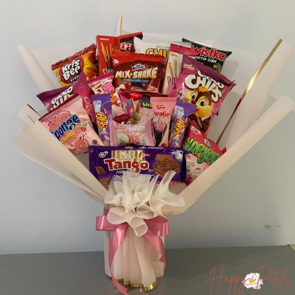 

CUSTOM BOUQUET SNACK LARGE SIZE II BUKET SNACK RAMADHAN II HAMPERS LEBARAN