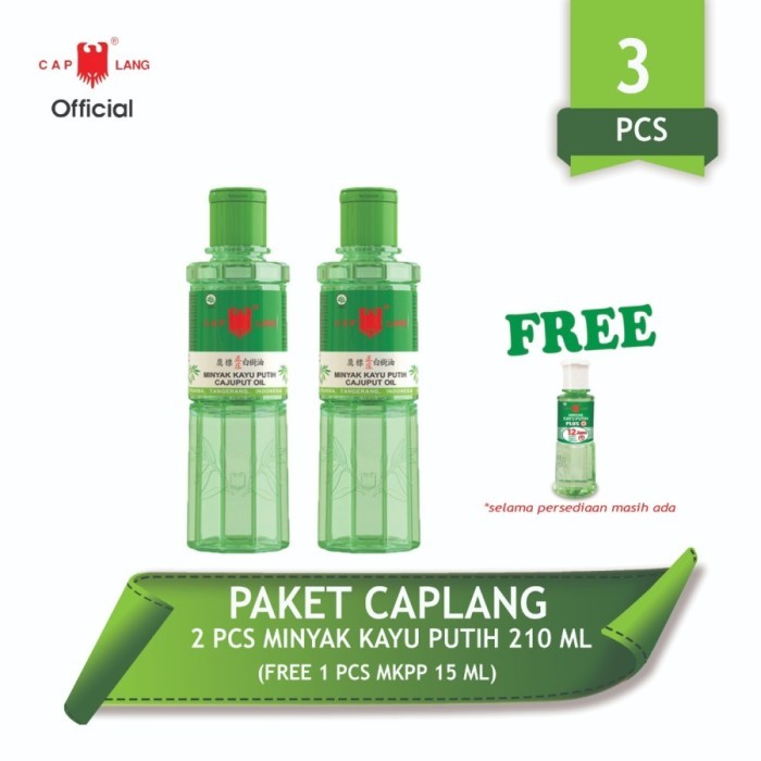 

TERBARU Cap Lang Paket Minyak Kayu Putih 210ml Free Kayu Putih Plus 15ml