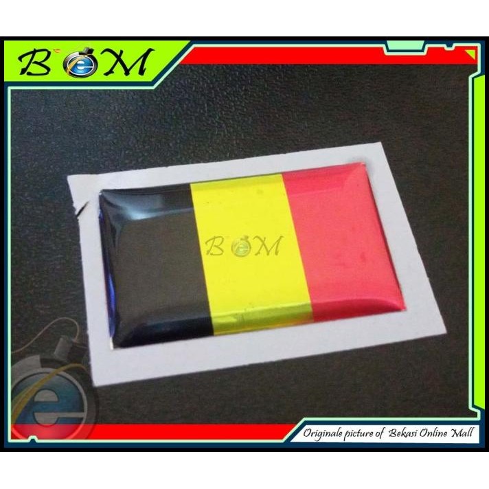

TERBARU STICKER STIKER TIMBUL BENDERA BELGIA BELGIUM 3X2 CM !!