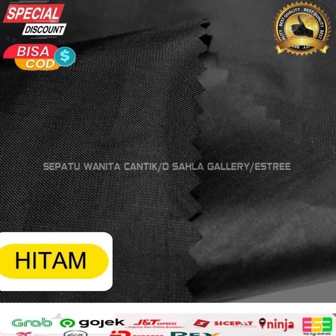 1 Roll Kain Tenda D420 Tenda Polyester Oxford Tahan Air Hujan Hitam