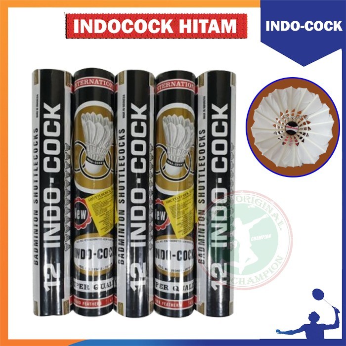 SHUTTLECOCK BADMINTON - INDOCOCK HITAM - ORIGINAL