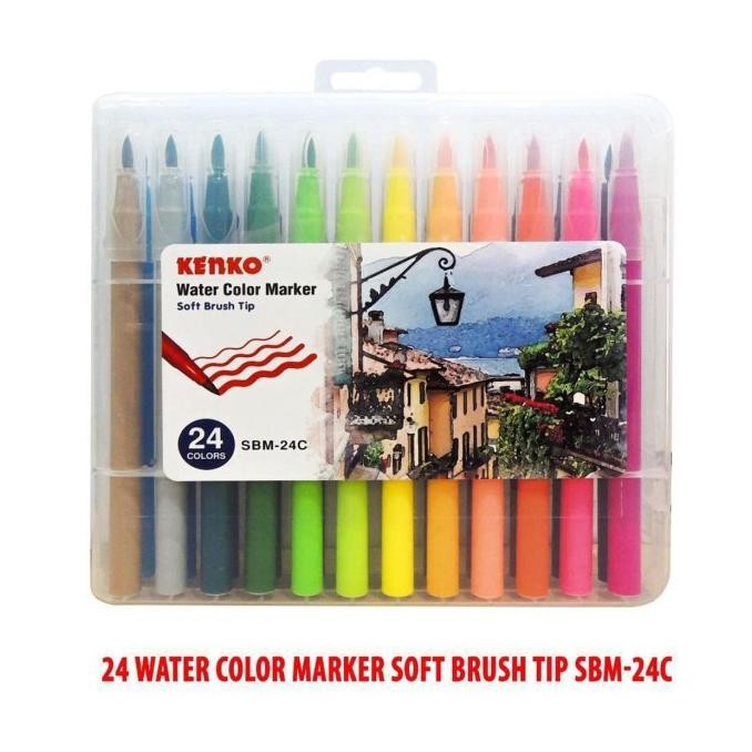 

BARU KENKO BRUSH WATER COLOR MARKER 24 WARNA