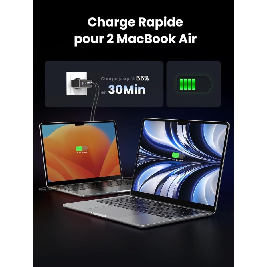 Ugreen Adaptor Kepala Charger Gan Pd Type C Fast Charging 33W 65W 100W