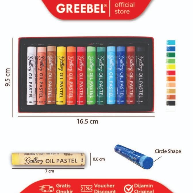 

BARU CRAYON GREEBEL ARTIST OIL PASTEL 24 WARNA