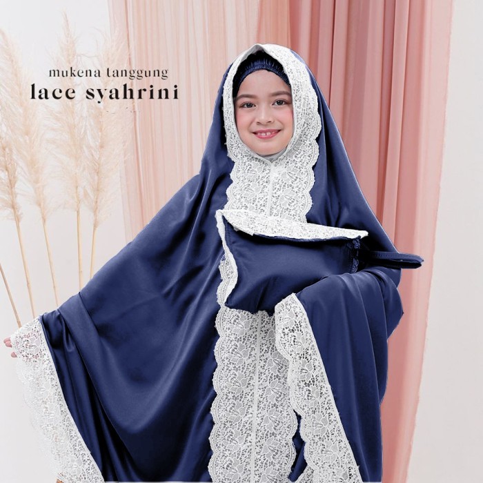 Mukena MUKENA ANAK TANGGUNG LACE SYAHRINI DONGKER terkini katun premium adem terbaru elegan