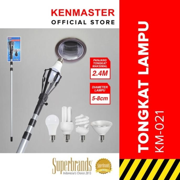 Terlaris Kenmaster Tongkat Lampu Stick Memasang Dan Melepas Lampu Bohlam Km-021 Deal