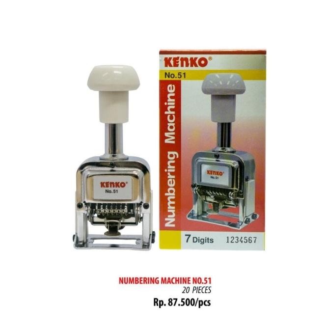 

BARU AUTOMATIC NUMBERING MACHINE KENKO 7 DIGITS NO.51