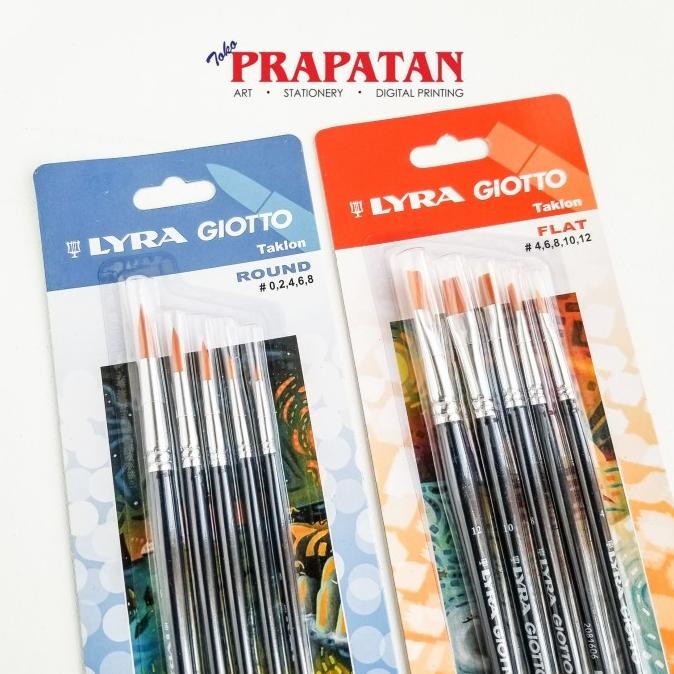 

BARU KUAS LUKIS LYRA GIOTTO SET FLAT ROUND 5PCS / PAINT BRUSH