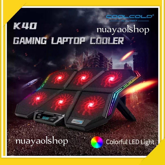 Cooling Pad Laptop Kipas Pendingin Cooler Fan Notebook RGB Radiator