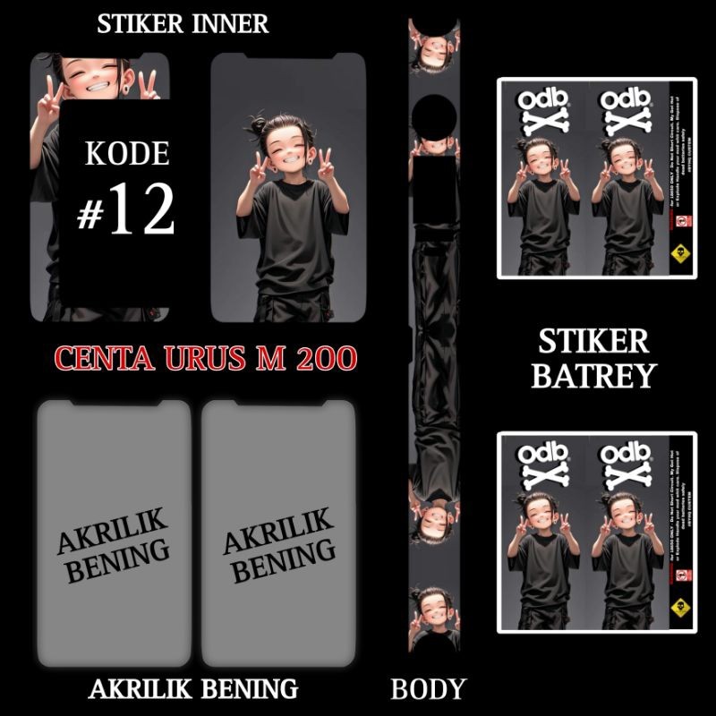 

Stiker Inner Satu Paket M200 Motif 12 Casing/Case Stiker Skin Wrap CUSTOM - Premium Quality