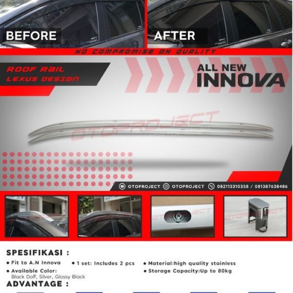 ROOF RAIL INNOVA REBORN LEXUS OTOPROJECT HIGH QUALITY