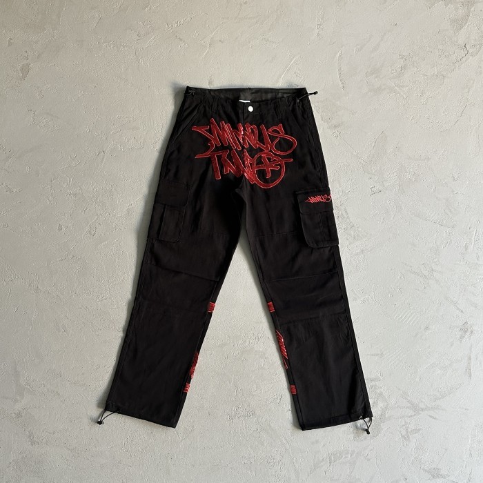Minus Two Black Graff Cargos - Red Sequin Logo