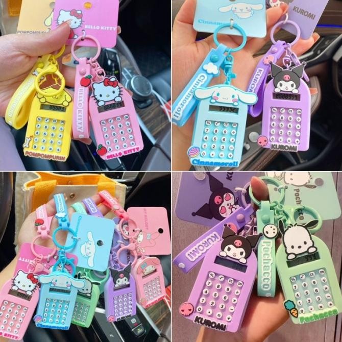 

BIG SALE KAWAII SANRIO KEYCHAIN CALCULATOR GANTUNGAN KUNCI KALKULATOR KUROMI !!!!!