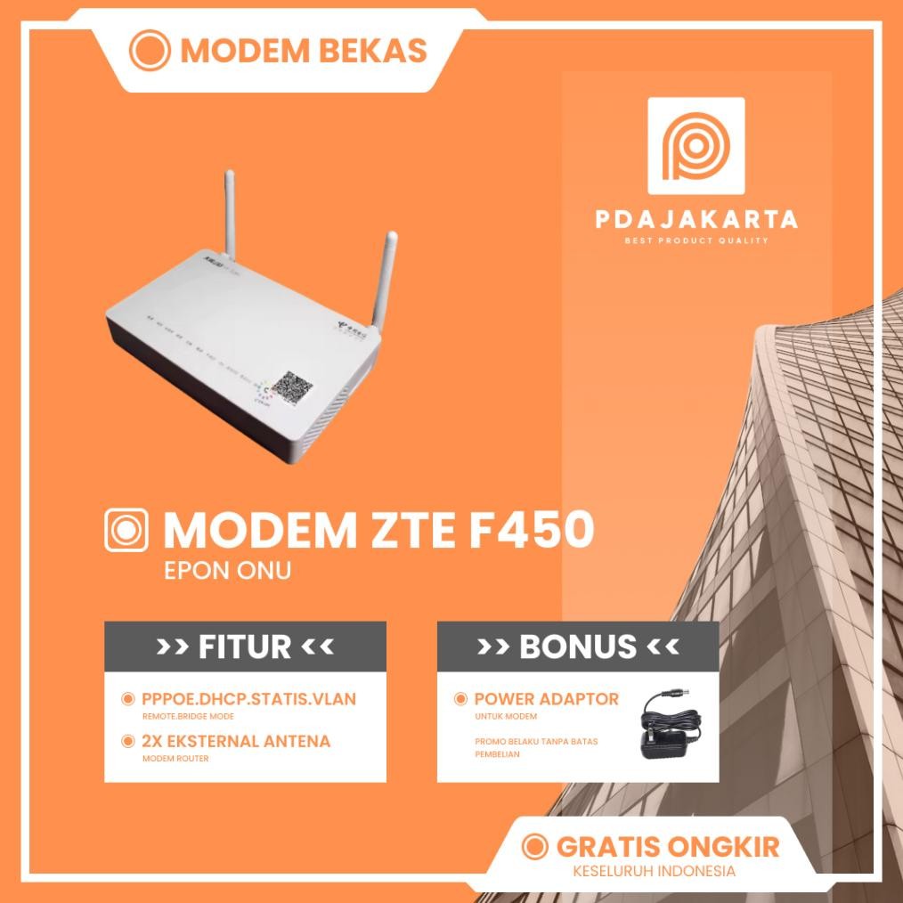 Modem ZTE F450 Epon Onu Modem Bekas Original