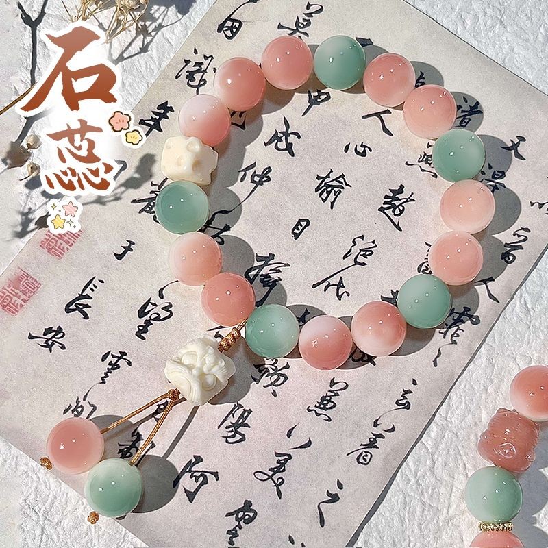 

Litmus Bodhi Bracelet/Student Version Crafts National Style Lion Buddha Beads/Men's and Women's Winding Finger Decompression Bracel00