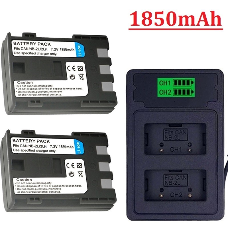 NB-2LH NB 2L 2LH NB-2L Battery + Charr 1850mah for Canon