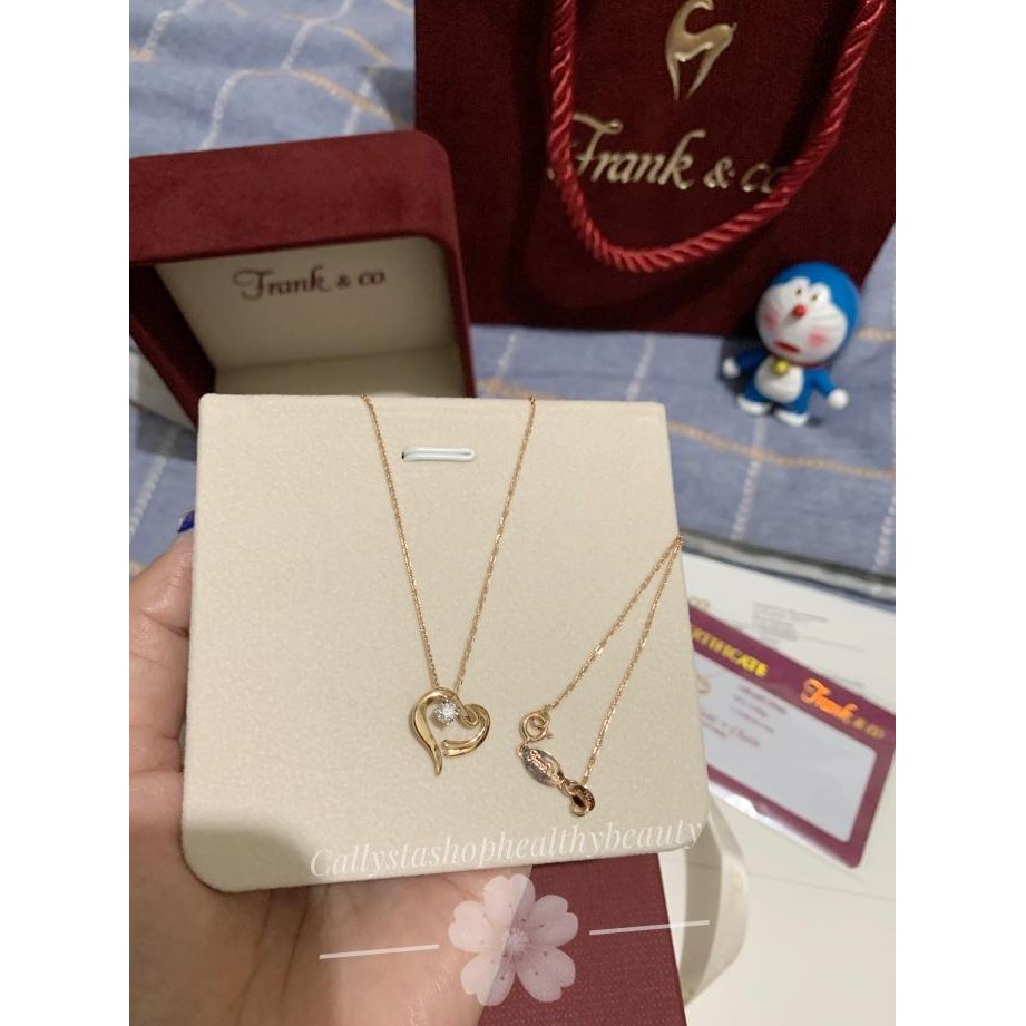 TERBARU FRANK N CO DIAMOND LOVE NECKLACE JEWELLERY NEW INCLUDE RANTAI 
