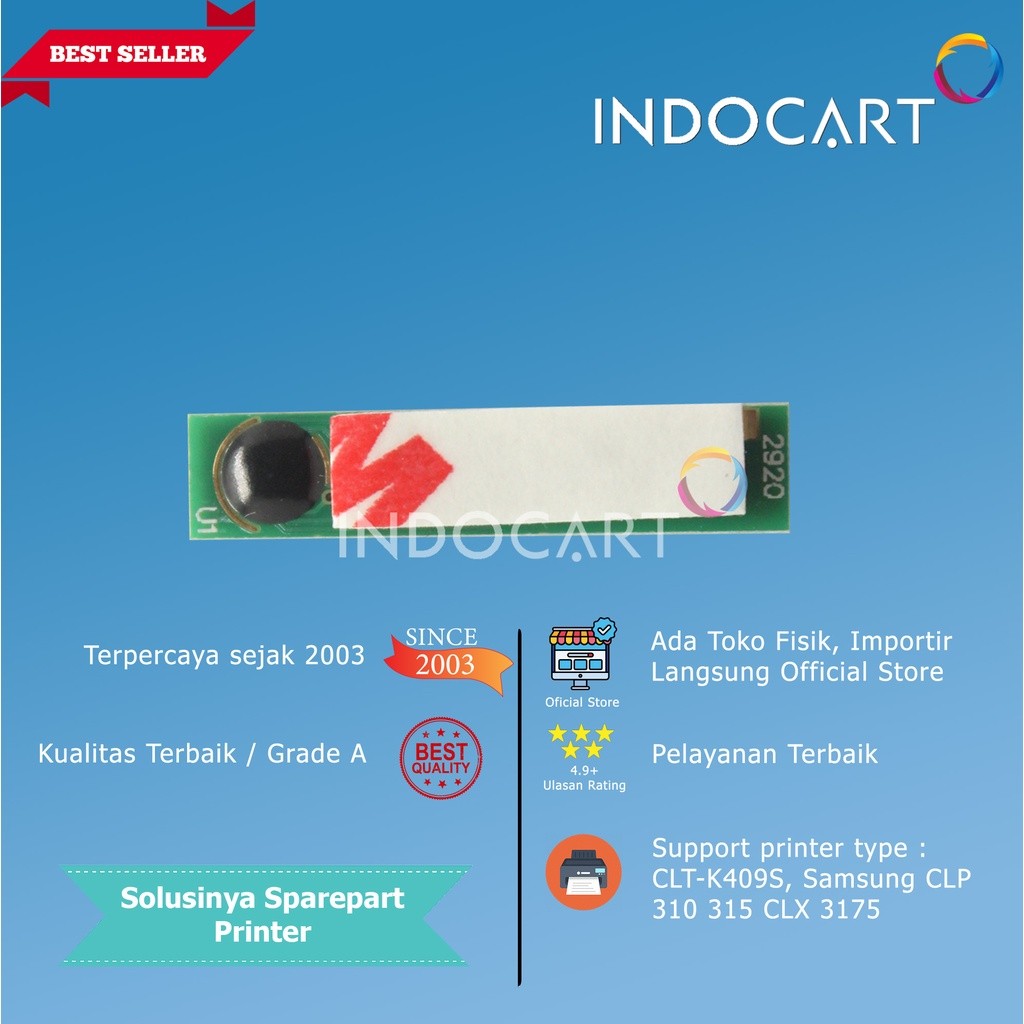 IndoCart Chip CLT-K409S-C409S-M409S-Y409S-Samsung CLP 310 315 CLX 3175 Toner