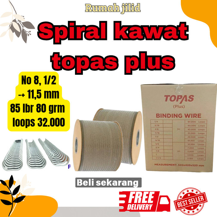 

Spiral Kalender Topas Plus 1/4Putih Spiral Kawat Roll Nomor 4 Murah Berkualitas