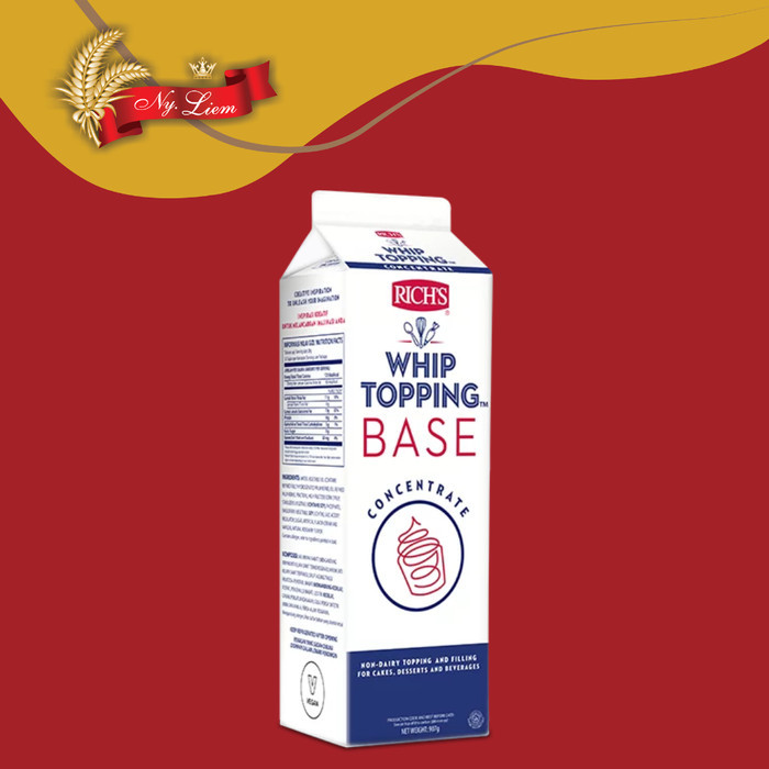 

Rich'S Whip Topping Base Plant Based / Whipping Cream Vegan 907Gr
