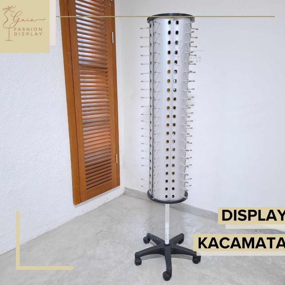 Rak Putar Display Kacamata Tempat Pajangan Toko Kacamata Pria Wanita Anak Standing Kacamata (BH)