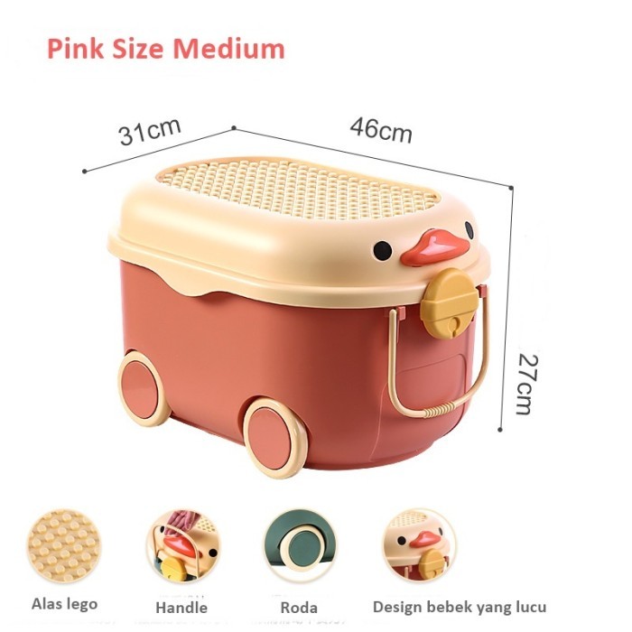 Tyler - Kotak Penyimpanan Mainan Plastik Box Container Roda Serbaguna Premium