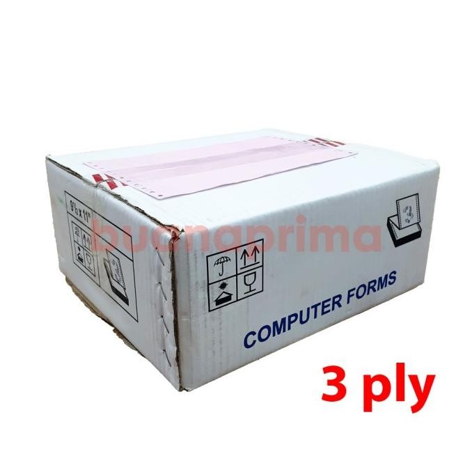

Continuous Form 9.5 x 11" 3 Ply bagi 2 dan full Kertas Computer NCR