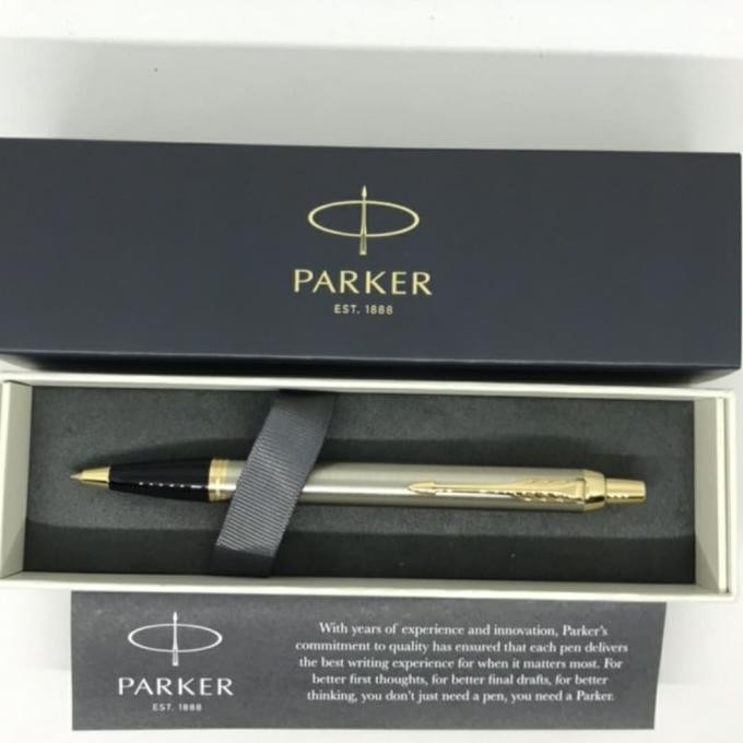 

Murah Meriah ! Pen Parker New IM Brushed Metal GT Ballpoint M.Blk TB