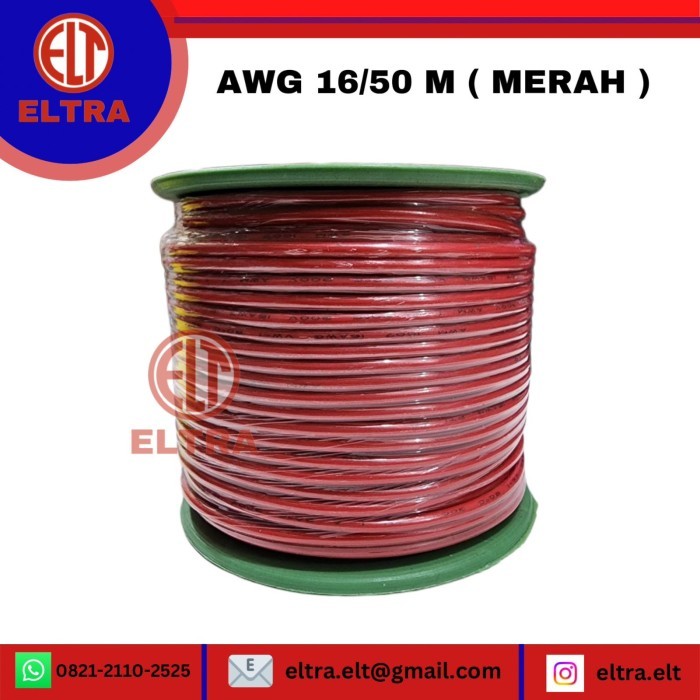 Kabel awg 16 50 meter + roll kabel