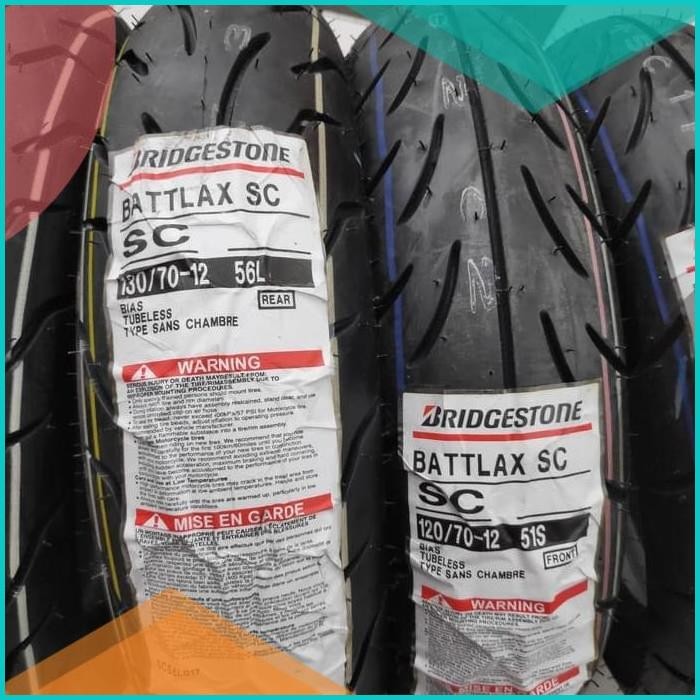 Ban Bridgestone Battlax SC 120/70 - 12 & 130/70 -12 Vespa Scoopy Z125