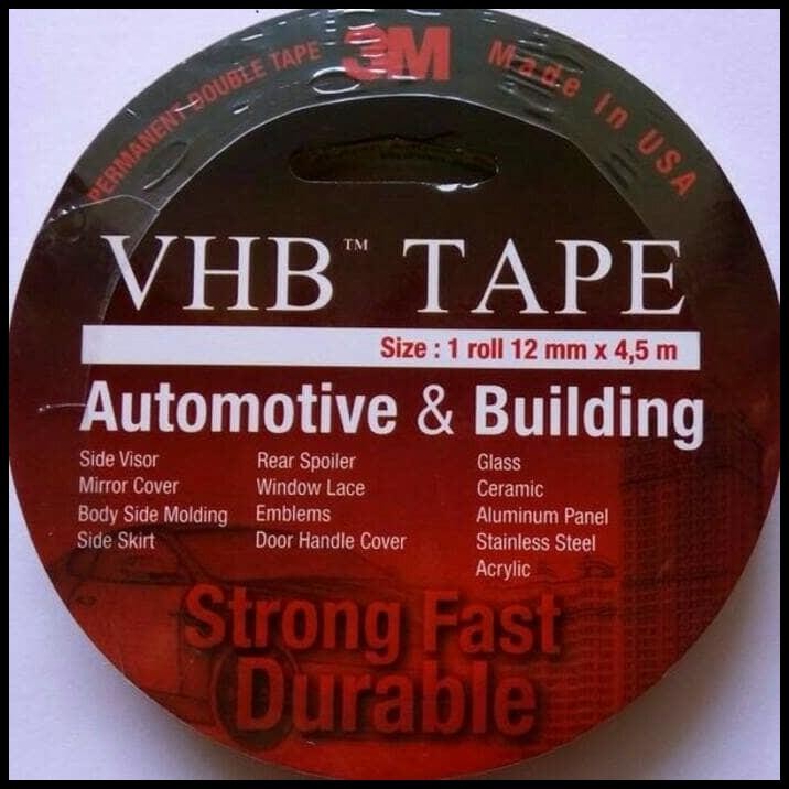 

TERBARU DOUBLE TAPE/PEREKAT 3M VHB ORI MERAH KECIL 12MM X 4,5M !!!!!!