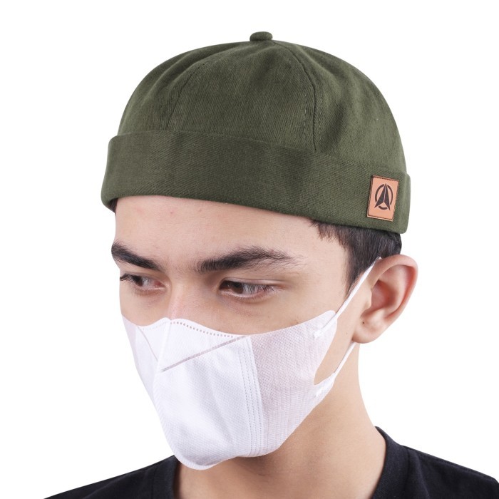 Peci Infinide Topi Miki Hat POLOS Peci Gaul Premium original brand - Hijau premium putih kopiah song