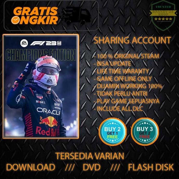 Terbaru F1 2023 - F1 23 CHAMPIONS EDITION + ALL DLC - PC GAME ORIGINAL STEAM