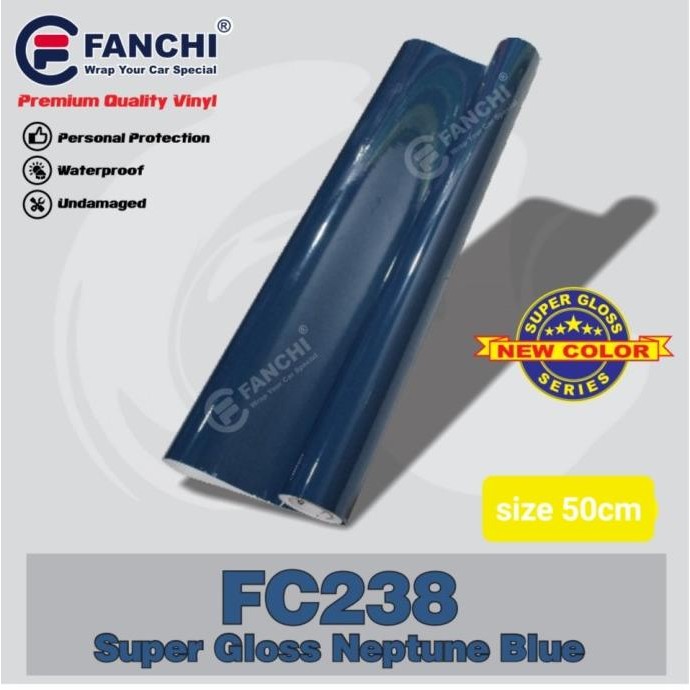

TERMURAH ROLL STICKER FANCHI FC238 SUPER GLOSSY NEPTUNE BLUE 50CM X 8,5M ROLL