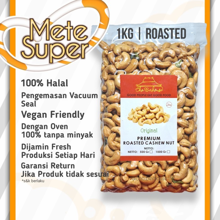 

Ready Kacang Mede Super Panggang Roasted 1Kg Mete Wonogiri