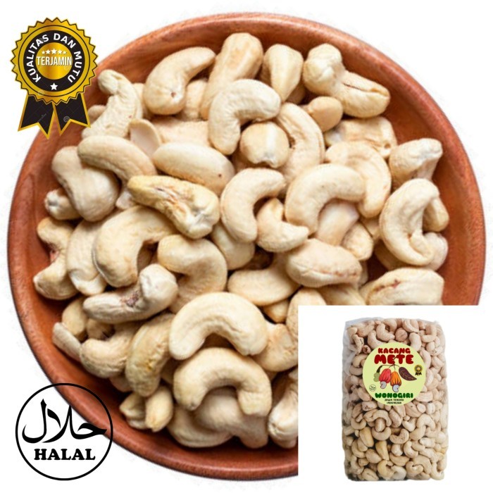 

Ready Kacang Mete Mentah Jumbo Super Kualitas Kemasan 1 Kg