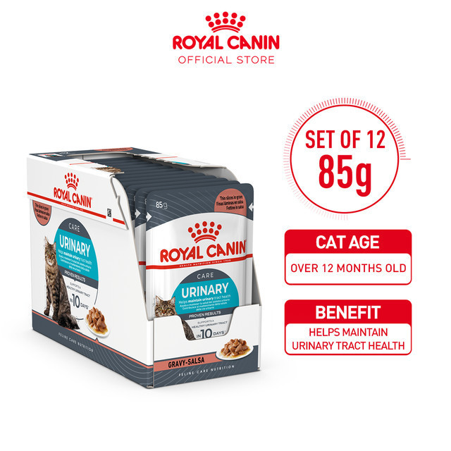 Royal Canin Urinary Care in Gravy Makanan Kucing Dewasa Wet 12x85gr - 1 Box