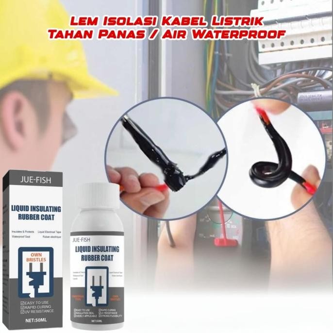 Ready Lem Isolasi Kabel Listrik Cair/Pasta Tahan Panas/Anti Air Waterproof